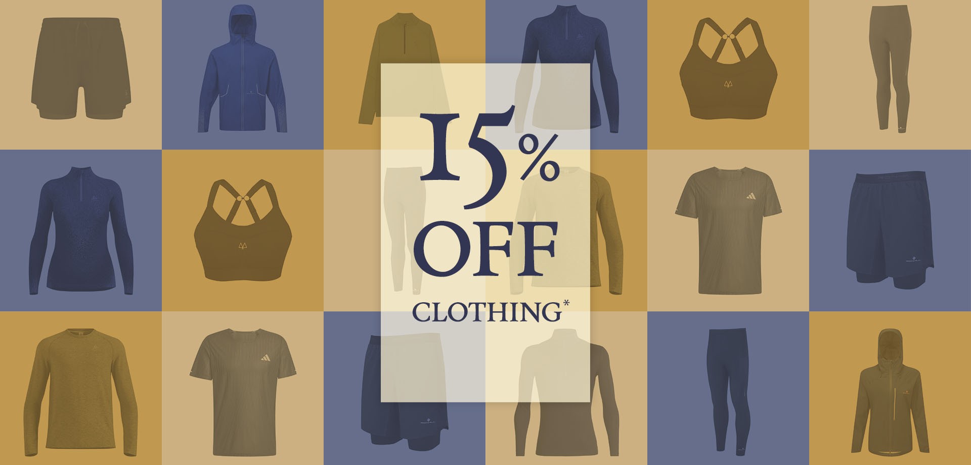 15% off clothing*