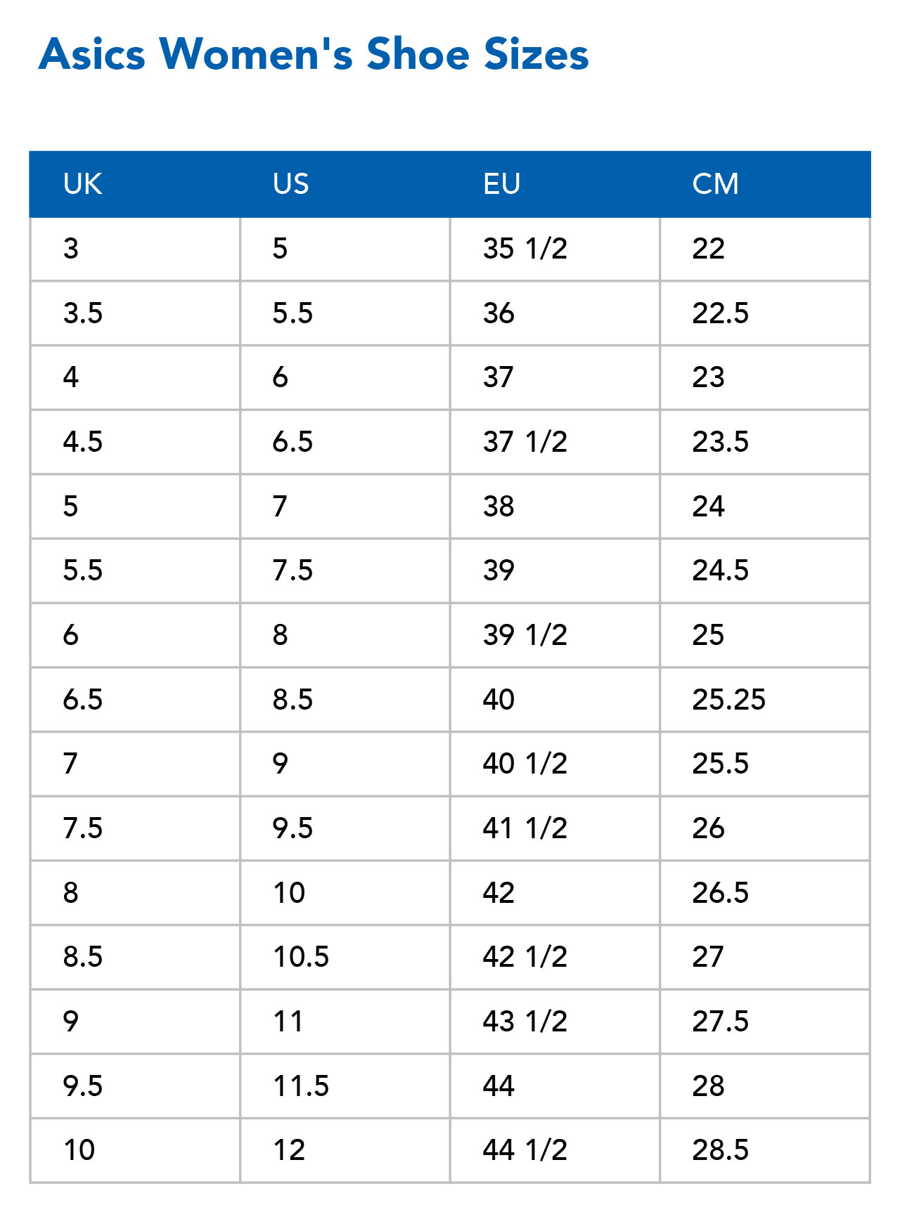 size guide