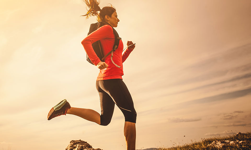 running with heavy backpack