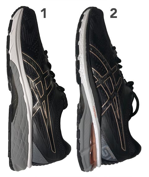 Running shoe profiles