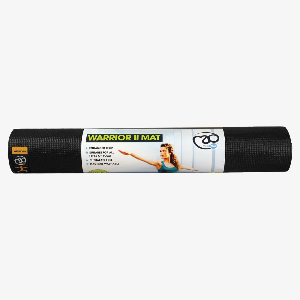 Fitness-Mad Warrior Yoga Mat II 4mm in Black