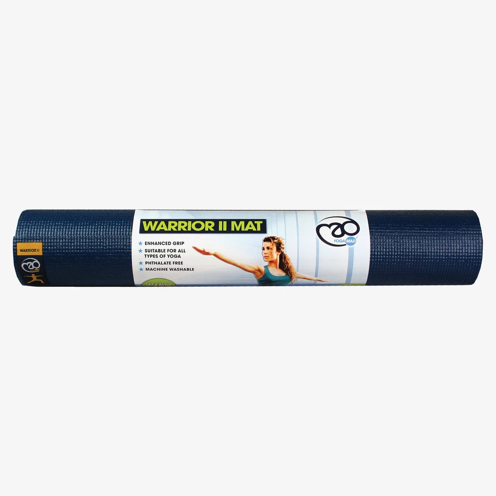 Fitness-Mad Warrior Yoga Mat II 4mm in Dark Blue