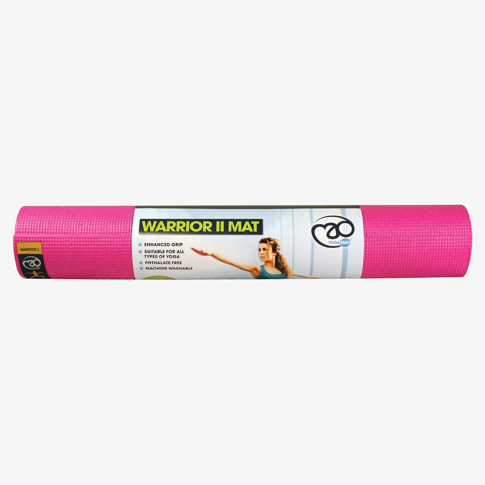 Fitness-Mad Warrior Yoga Mat II 4mm in Pink
