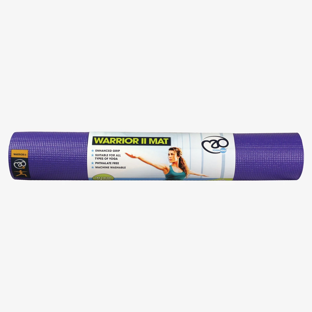 Fitness-Mad Warrior Yoga Mat II 4mm in Purple
