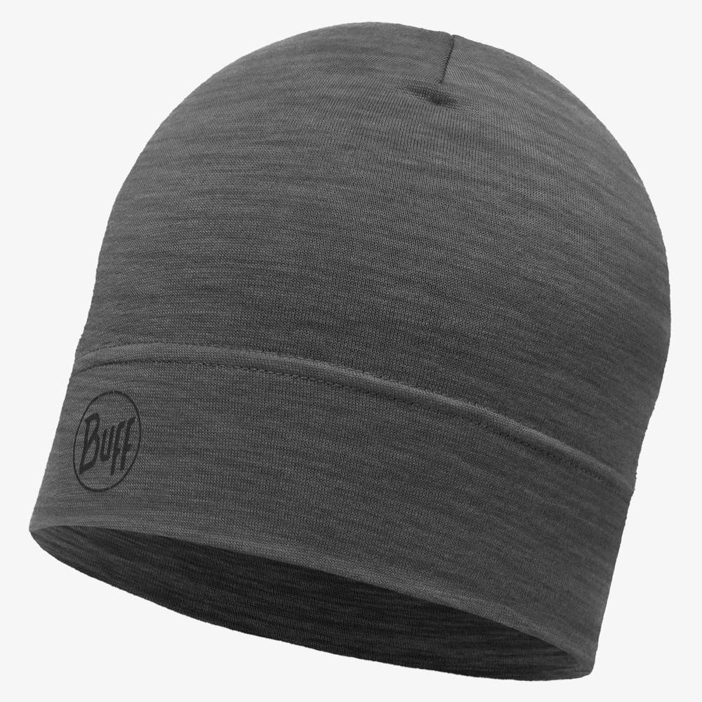 Buff Merino Lightweight Beanie in Grey