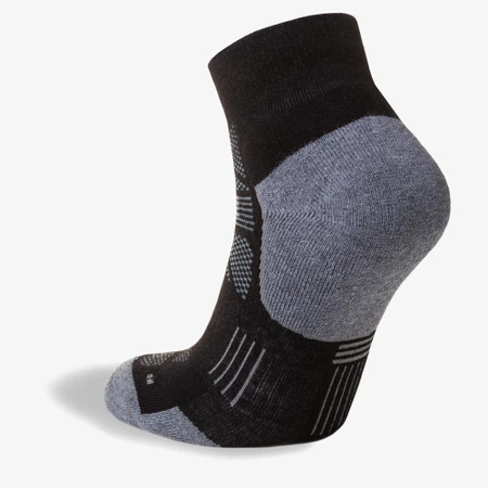 Hilly Supreme Medium Cushioning Anklet Socks in Black/Grey