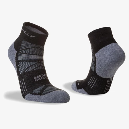Hilly Supreme Medium Cushioning Anklet Socks in Black/Grey