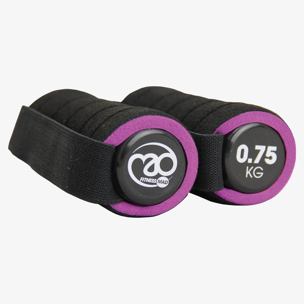 Fitness-Mad Pro Hand Weight With Strap 0.75KG in Black/Pink