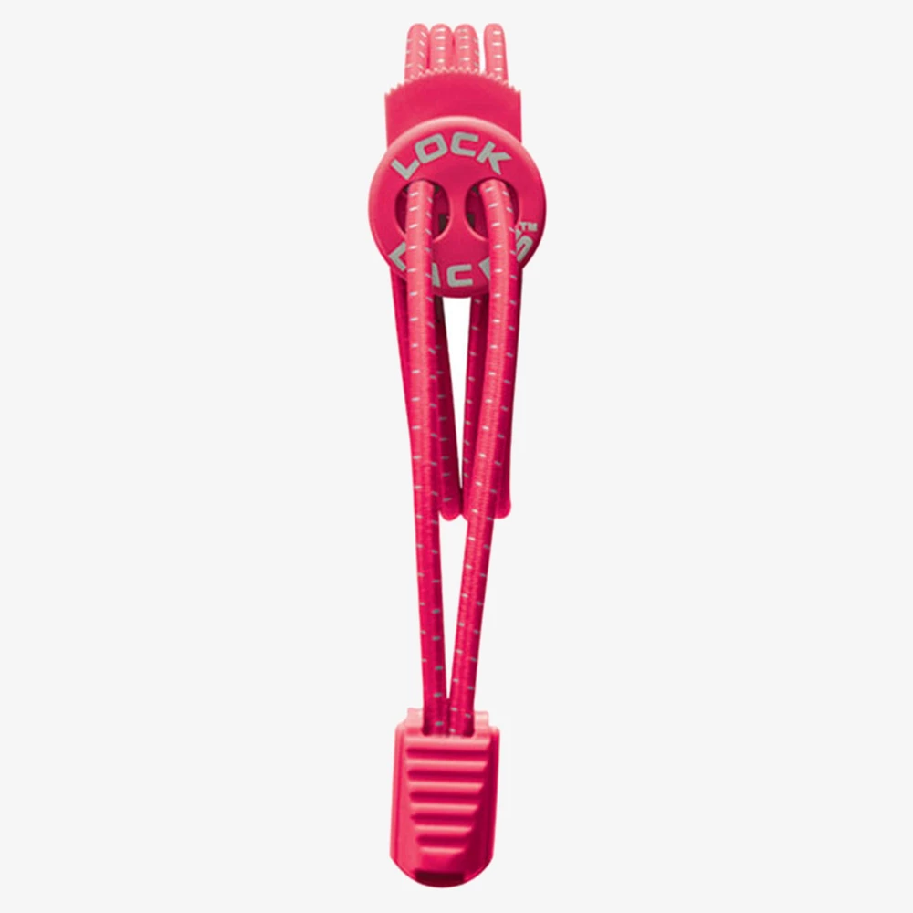 Lock Laces Elasticated Shoelaces in Hot Pink