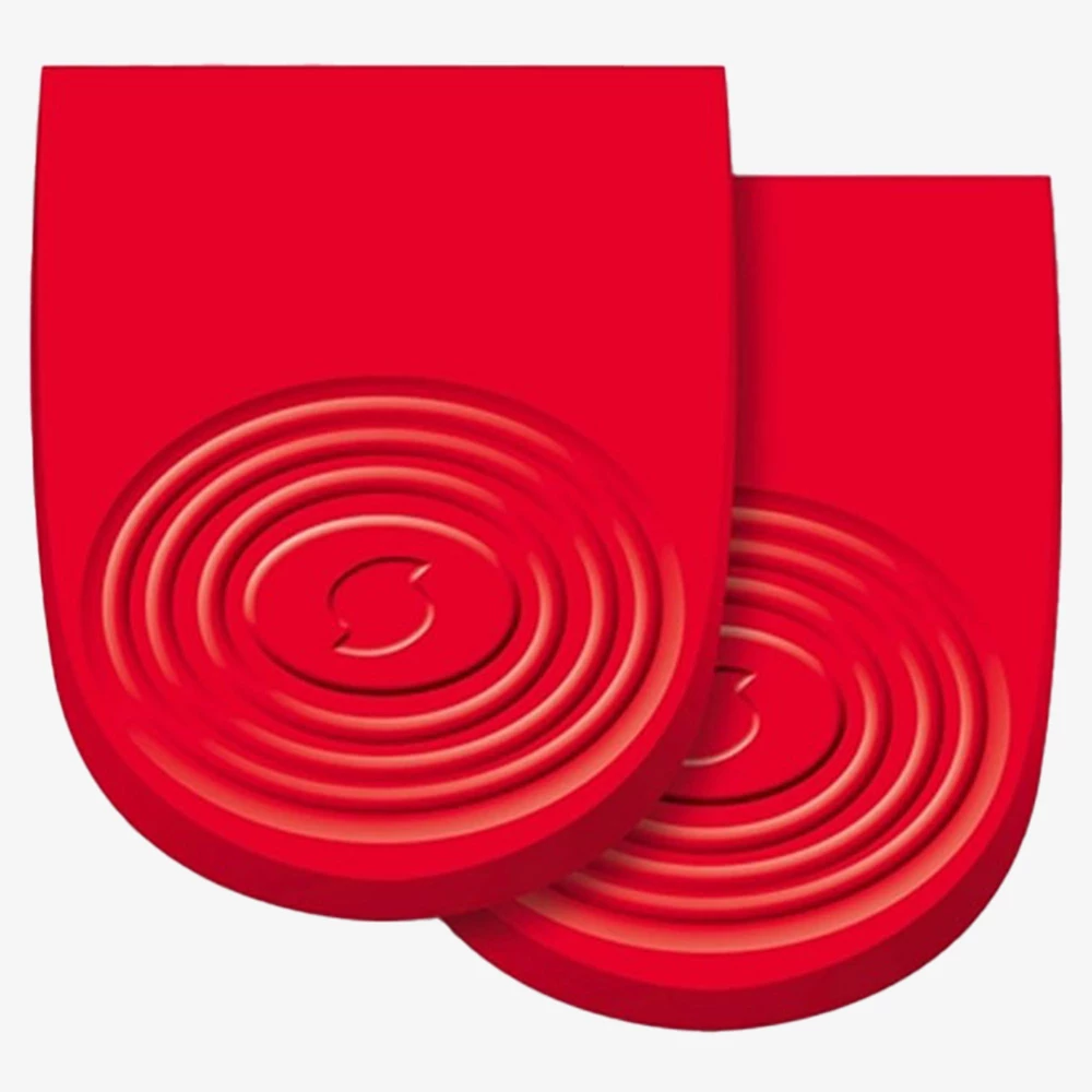 Sorbothane Heel Pads in Red
