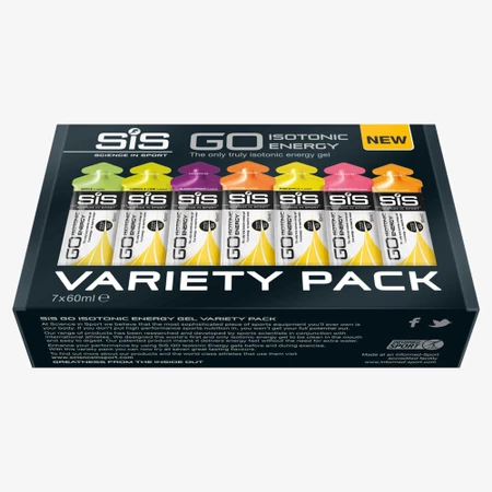 SIS GO Isotonic 7 Gel Variety Pack  in Transparent