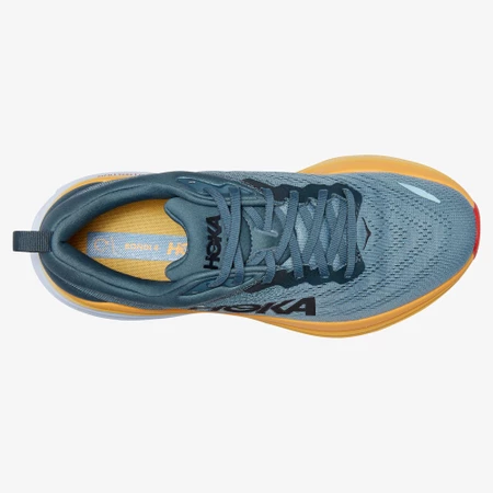 Hoka Bondi 8 in Goblin Blue/Yellow