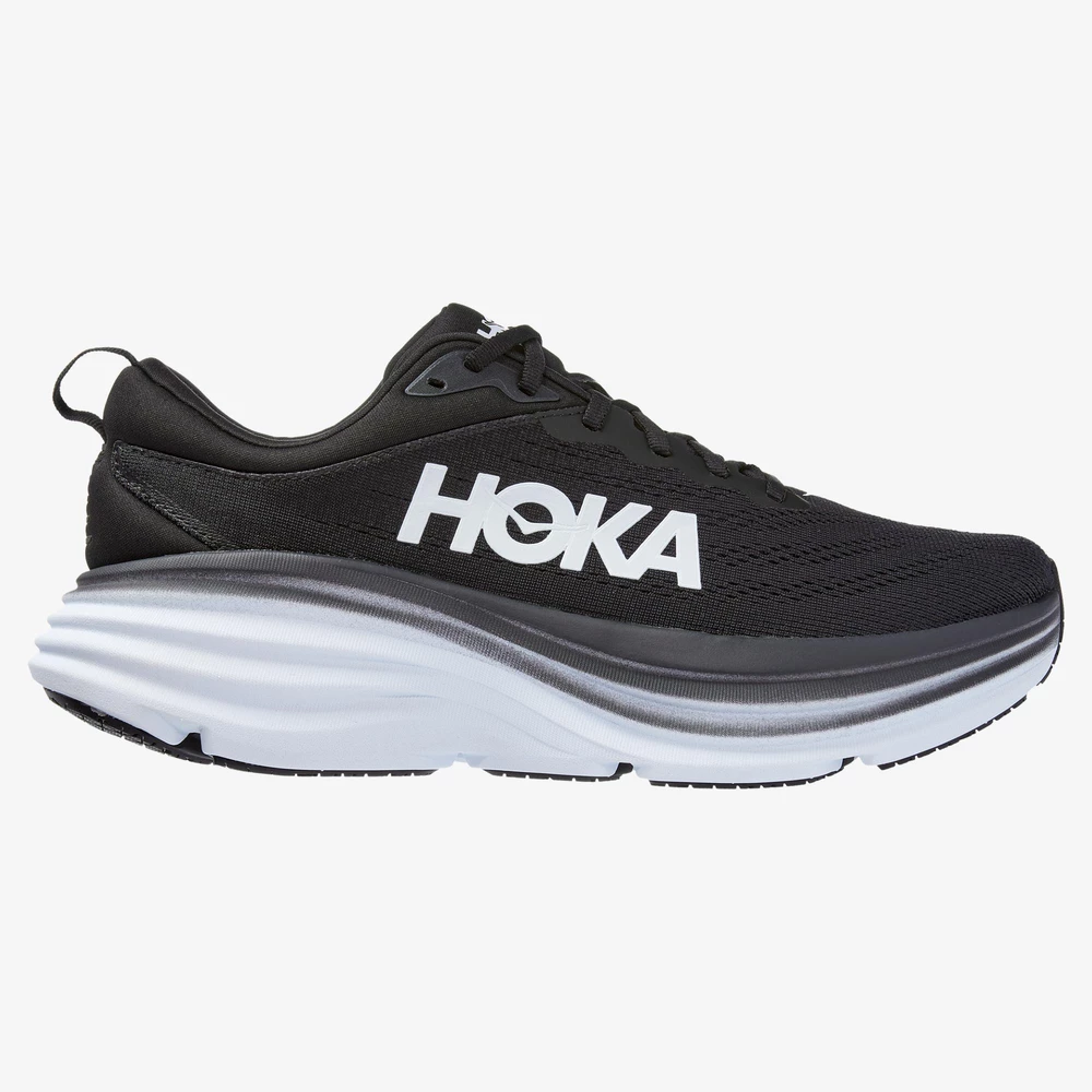 Hoka Bondi 8 in Black/White