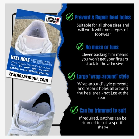 Trainer Armour Heel Hole Preventer in Black