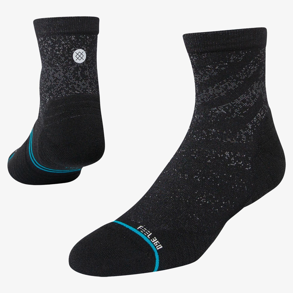 Stance Run Light Quarter Socks in Black