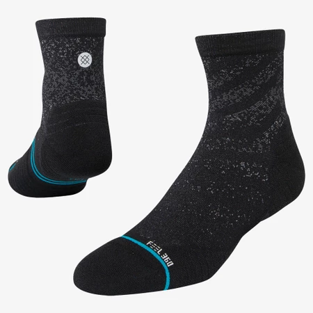Stance Run Light Quarter Socks in Black