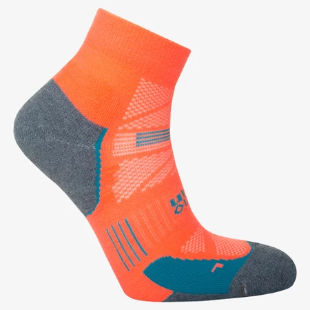 Hilly Supreme Medium Cushioning Anklet Socks in Orange/Grey