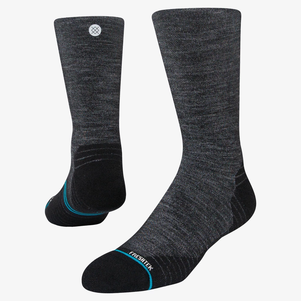 Stance Run Light Crew Socks in Black