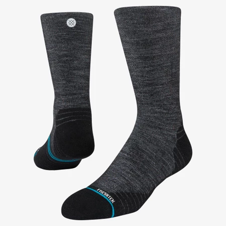 Stance Run Light Crew Socks in Black
