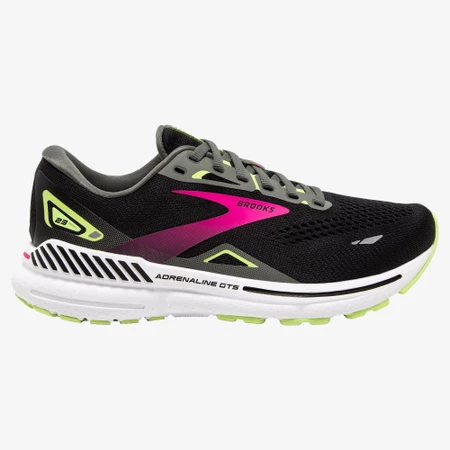Brooks Adrenaline GTS 23 D Wide in Black/Fuchsia