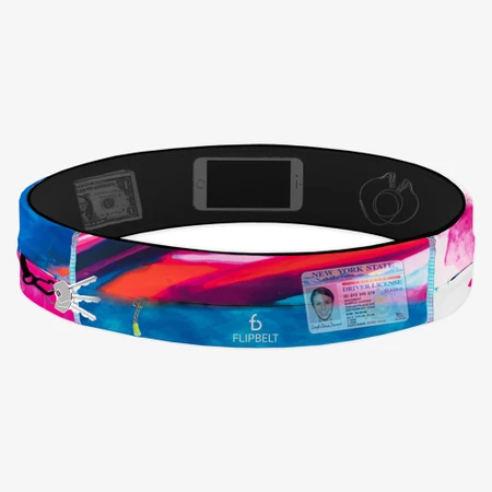 FlipBelt Zipper in Blue/Pink
