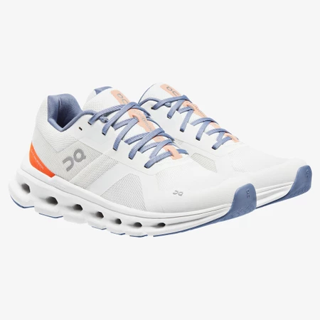 On Cloudrunner Wide in White/Blue