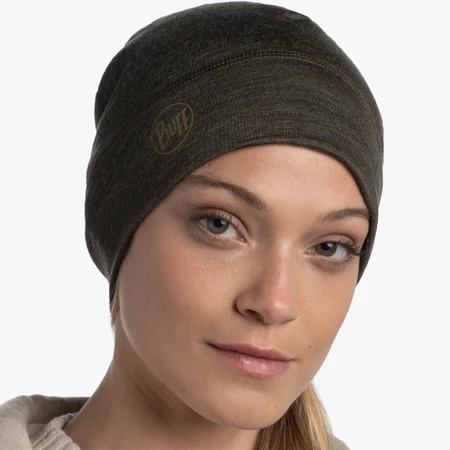 Buff Merino Lightweight Beanie in Dark Green