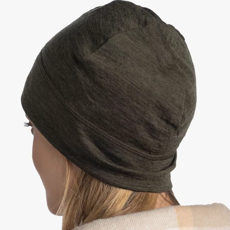 Buff Merino Lightweight Beanie in Dark Green