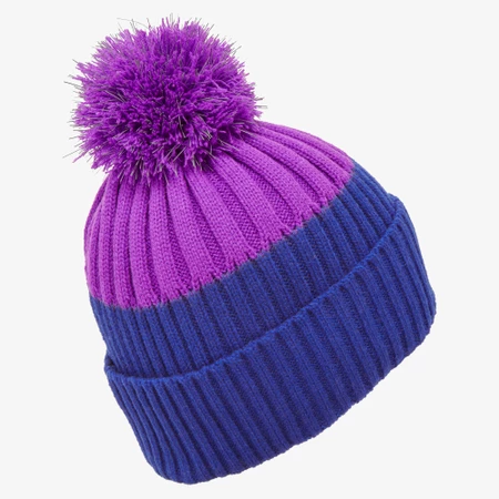 Ronhill Bobble Hat in Blue/Pink