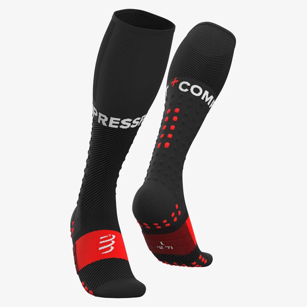 Compressport Full Socks Run in Black/Red