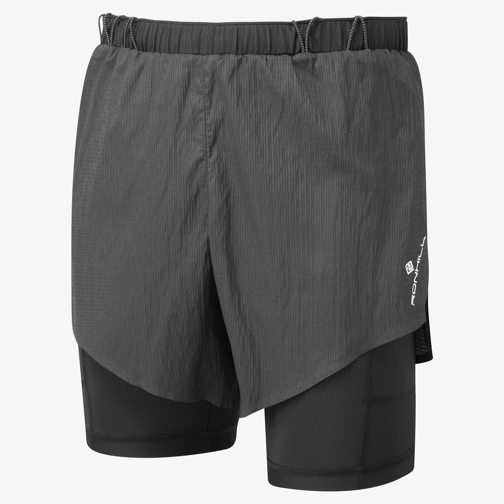 Ronhill Tech Race Twin Shorts in Black