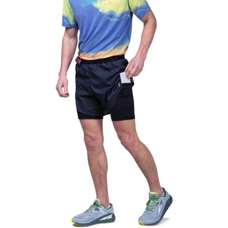 Ronhill Tech Race Twin Shorts in Black