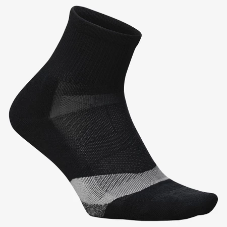 Feetures Elite Light Cushion Qtr Socks in Black