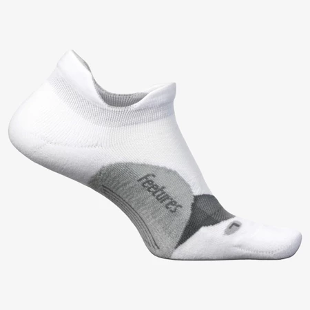 Feetures Elite Light Cushion No Show Socks in White