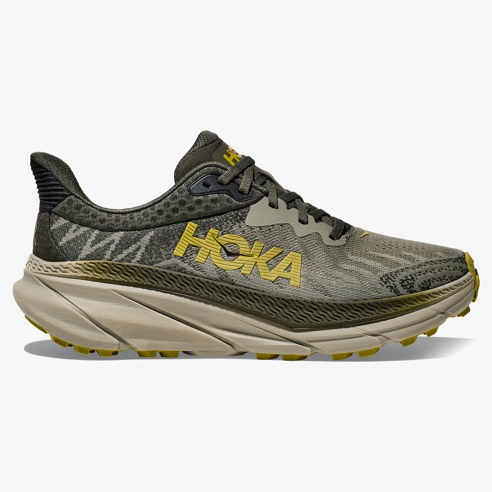 Hoka Challenger 7 Wide in Green/Grey
