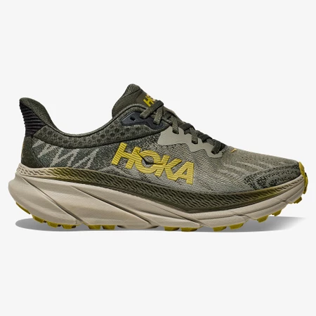 Hoka Challenger 7 Wide in Green/Grey