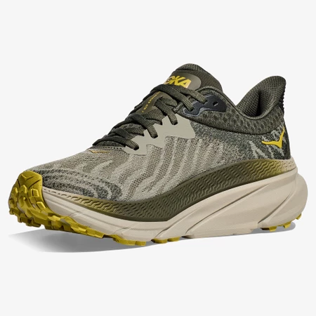 Hoka Challenger 7 Wide in Green/Grey