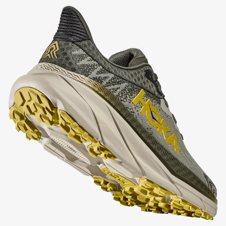 Hoka Challenger 7 Wide in Green/Grey