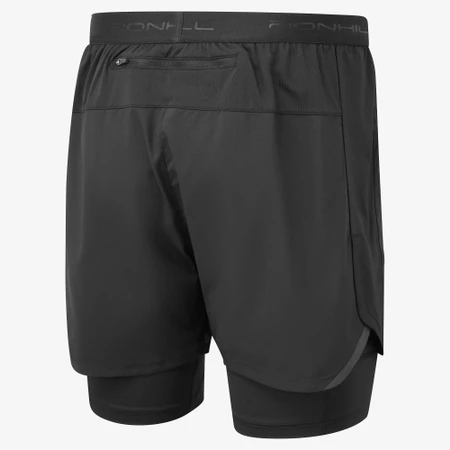 Ronhill Tech 5IN Twin Shorts in Black
