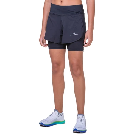 Ronhill Tech 4.5in Twin Shorts in Black