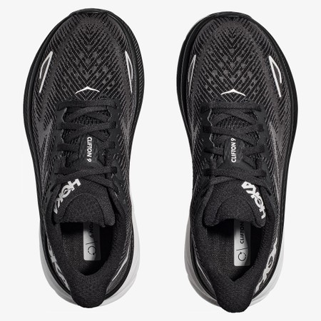 Hoka Clifton 9 in Black/White