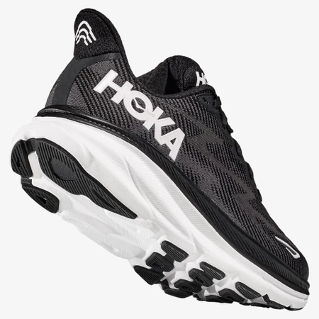 Hoka Clifton 9 in Black/White
