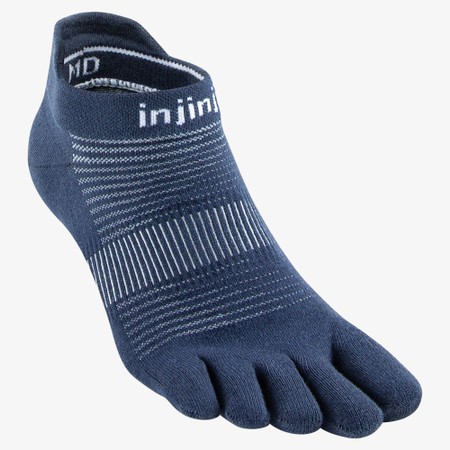 Injinji Run Lightweight No-Show Toe Socks in Navy