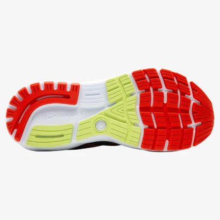 Brooks Ghost 16 2E Wide in  Black/Mandarin Red