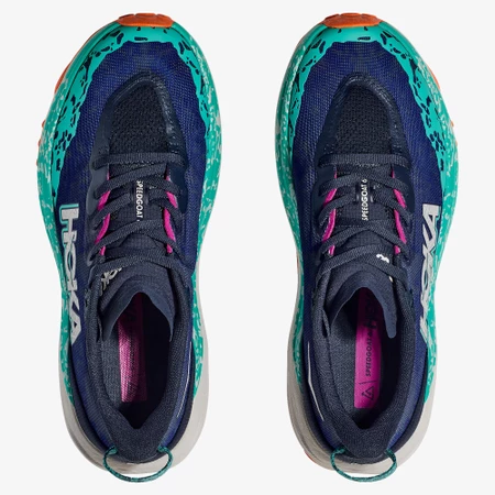 Hoka Speedgoat 6 Wide in Navy/Turquoise