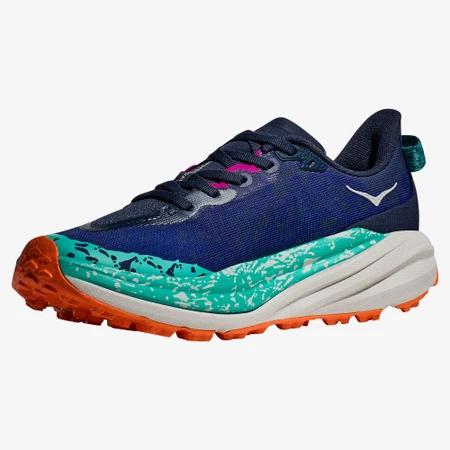 Hoka Speedgoat 6 Wide in Navy/Turquoise