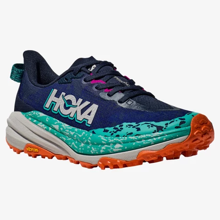 Hoka Speedgoat 6 Wide in Navy/Turquoise