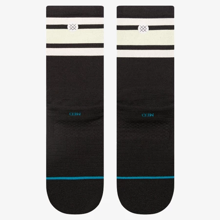 Stance Run Light Crew Socks in Black/Lime