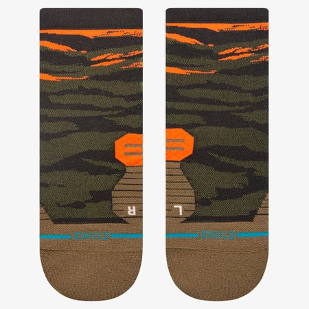 Stance Run Light Quarter Socks in Camo Black