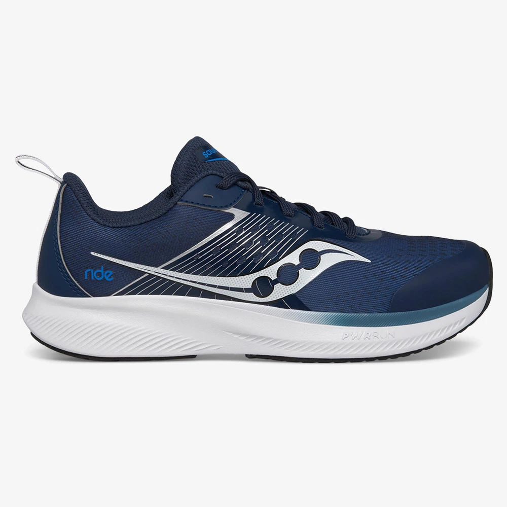 Saucony Ride KDZ in Navy/Silver